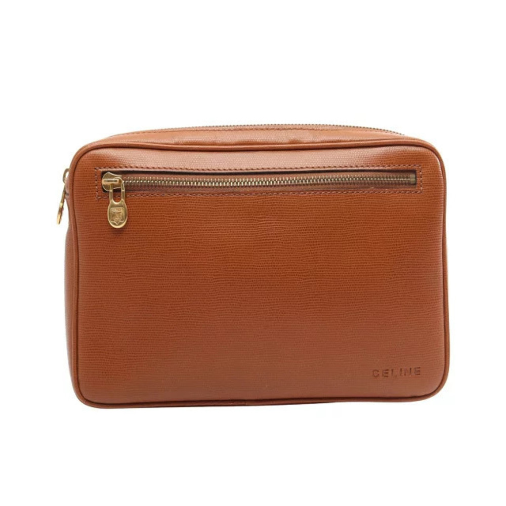 Celine Shoulder Bag Leather Brown